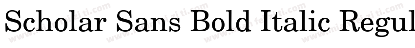 Scholar Sans Bold Italic Regular字体转换